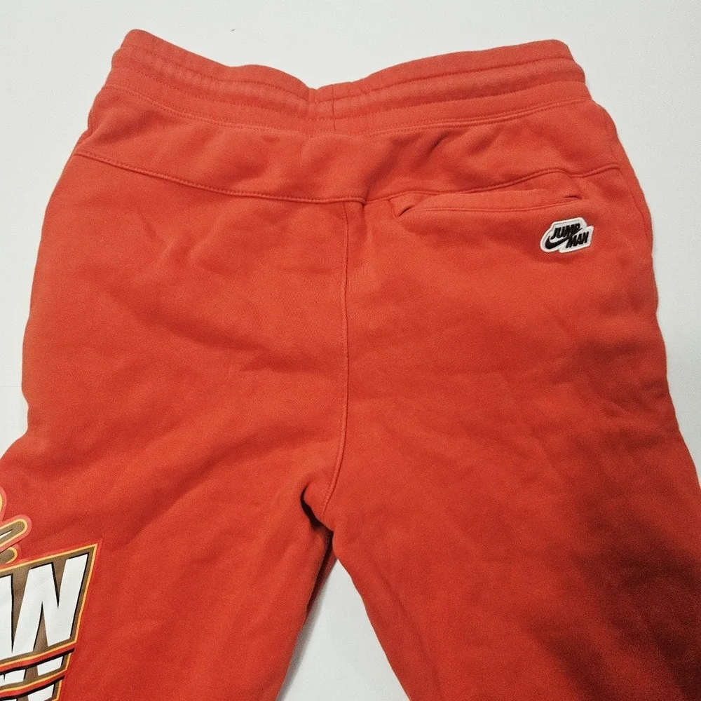 Nike Air Jordan Jumpman Fleece Joggers Pants Mens Size M Orange DC9608-781